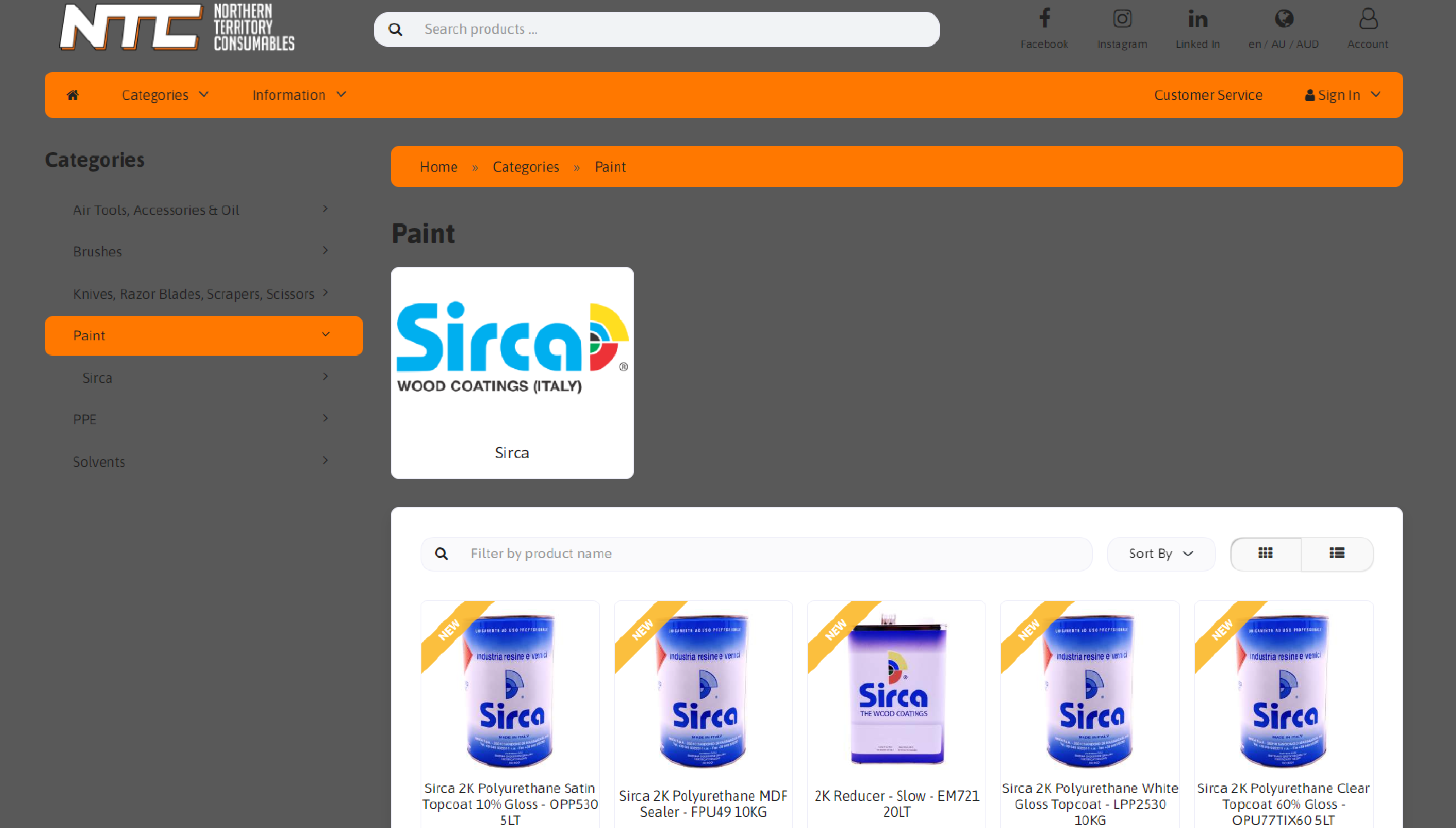 Sirca Australia Online Store